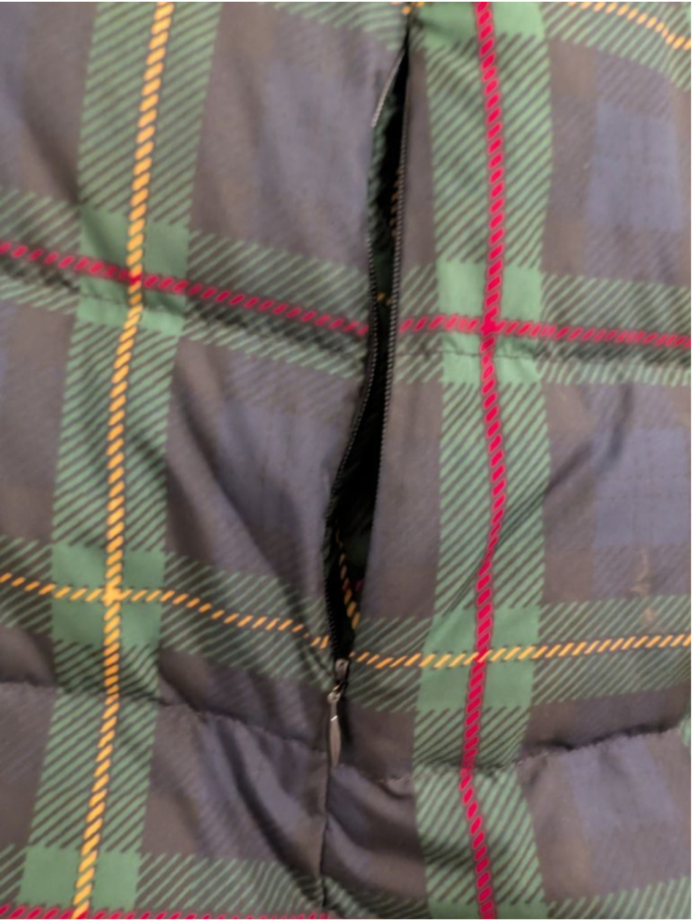 J Jill Women's Vest Tartan Plaid Quilted Down Puffer Vest Weather Transitional L - Picture 2 of 7